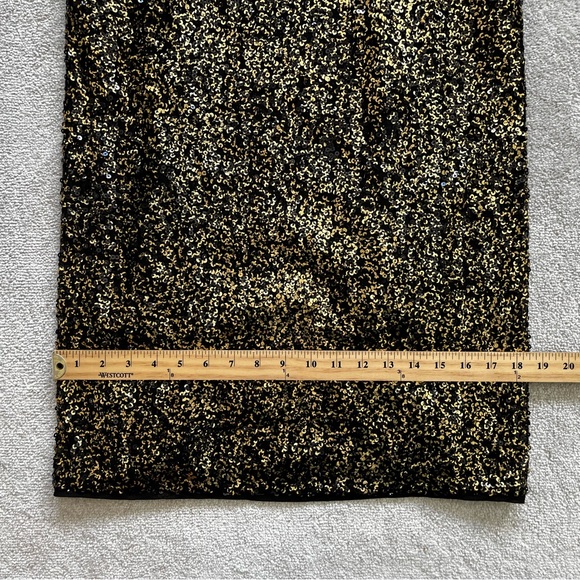 DIANE VON FURSTENBERG Pellina Squin Black/Gold Tank Dress Size 4 Cocktail - Picture 10 of 12